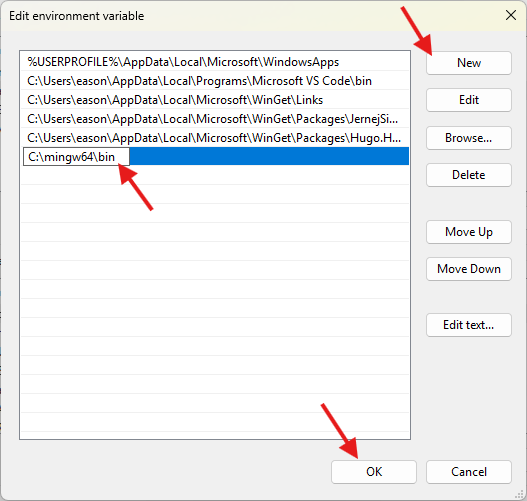 選擇新增，貼上，OK